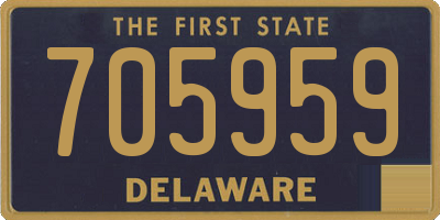 DE license plate 705959