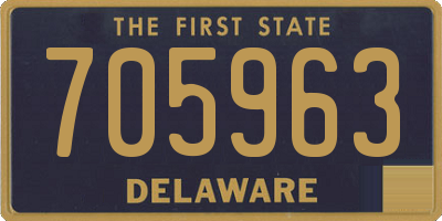 DE license plate 705963