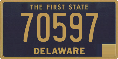 DE license plate 70597
