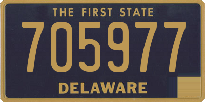 DE license plate 705977