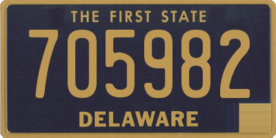 DE license plate 705982