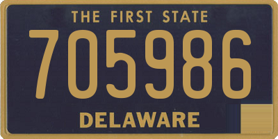 DE license plate 705986