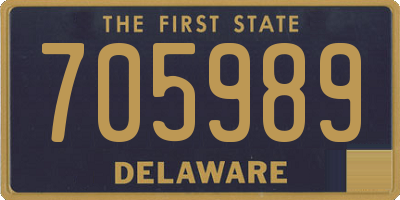 DE license plate 705989
