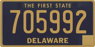 DE license plate 705992