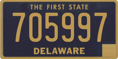 DE license plate 705997