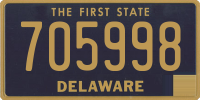 DE license plate 705998