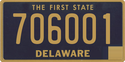 DE license plate 706001