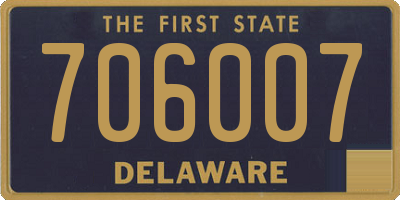 DE license plate 706007