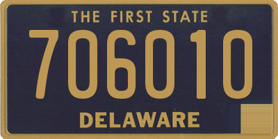DE license plate 706010