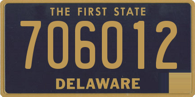 DE license plate 706012