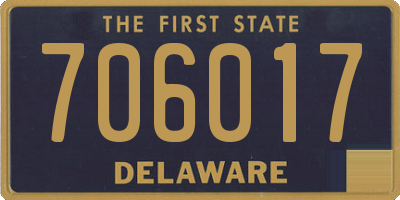DE license plate 706017