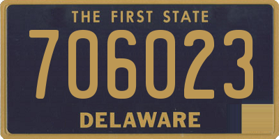 DE license plate 706023