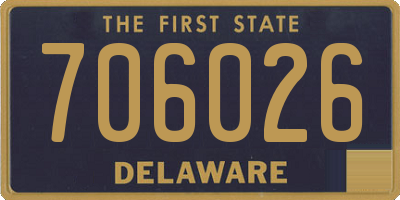 DE license plate 706026