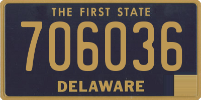 DE license plate 706036