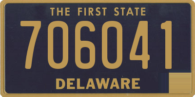 DE license plate 706041