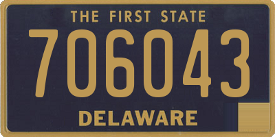 DE license plate 706043