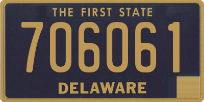 DE license plate 706061