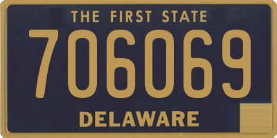 DE license plate 706069