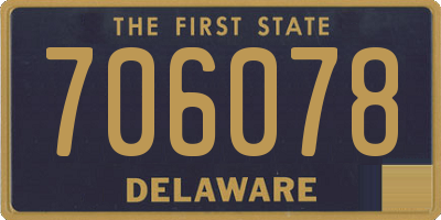 DE license plate 706078