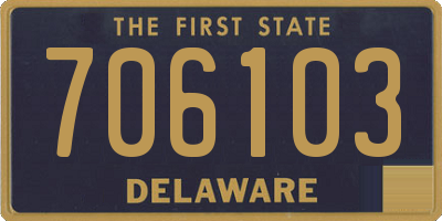 DE license plate 706103
