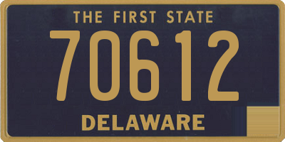 DE license plate 70612