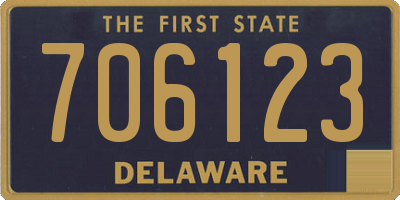 DE license plate 706123