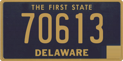 DE license plate 70613