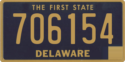DE license plate 706154