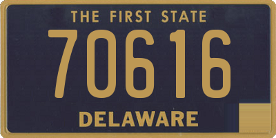 DE license plate 70616