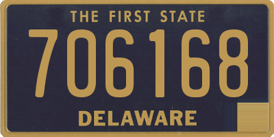 DE license plate 706168