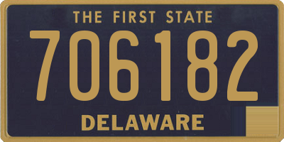 DE license plate 706182