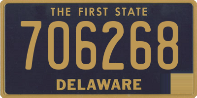 DE license plate 706268