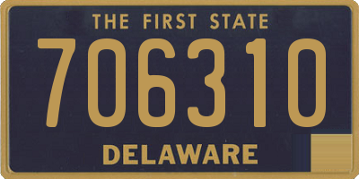 DE license plate 706310