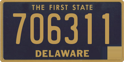 DE license plate 706311