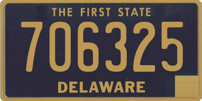 DE license plate 706325