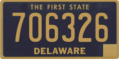 DE license plate 706326