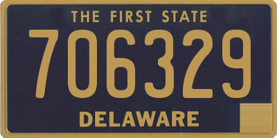 DE license plate 706329