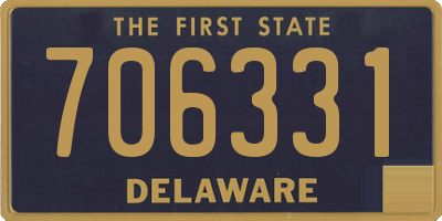 DE license plate 706331