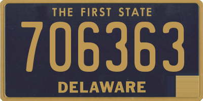 DE license plate 706363