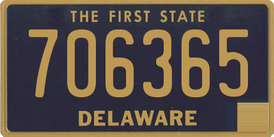 DE license plate 706365