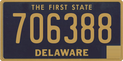 DE license plate 706388