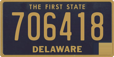 DE license plate 706418