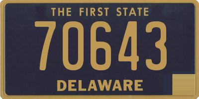 DE license plate 70643