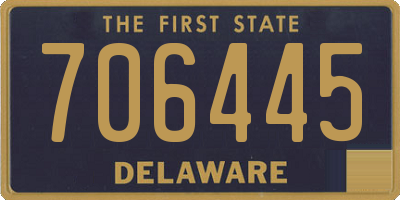 DE license plate 706445