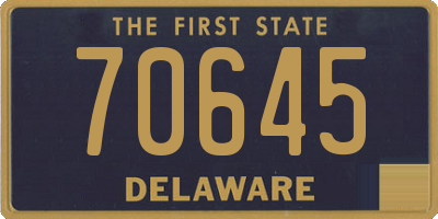 DE license plate 70645