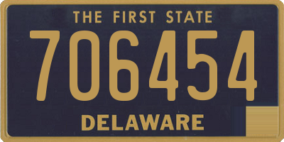 DE license plate 706454