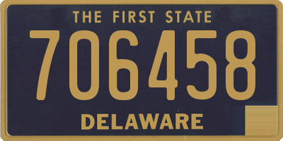 DE license plate 706458