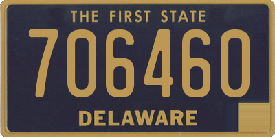 DE license plate 706460