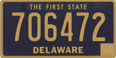 DE license plate 706472
