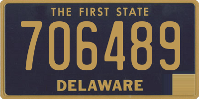 DE license plate 706489